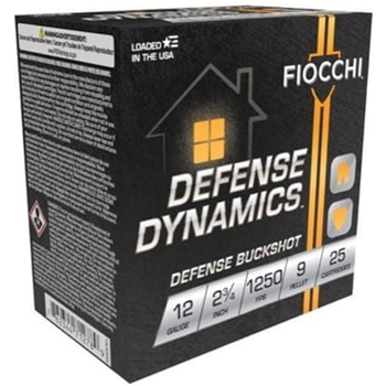 Fiocchi Defense Dynamics 12 Gauge 00 Buckshot, 250 Rounds - $119.90 - $119.90