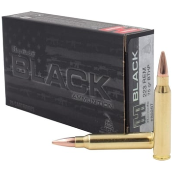 Hornady Black .223 Remington 75 Grain BTHP Match Ammo Black-20 Rnd - $17.98 - $17.98