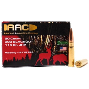 AAC 300 Blackout Ammo 115 Grain Sierra JHP 20rd Box - $14.99 - $14.99