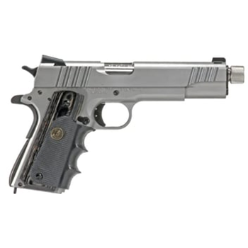 BCA-1911 Government SS Handgun .45 ACP 70 Series 5" 416R Stainless Steel Threaded Barrel Blow Back Gas System 1:16 LH Twist 2-8 Round Mags - $995.99 - $995.99