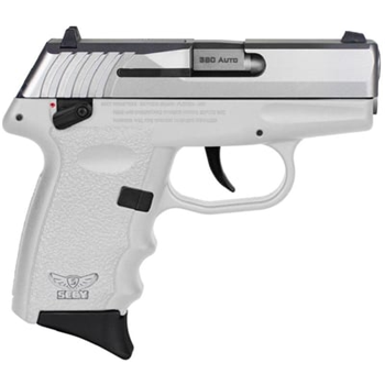 SCCY Industries CPX-4 .380 ACP, 2.96" Barrel, White Frame, Stainless Steel Slide, Manual Thumb Safety, 10rd - $215.44 - $215.44