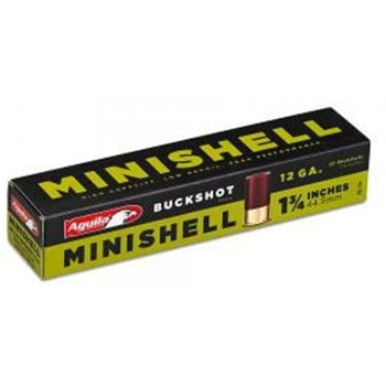 Aguila MINISHELL 12GA 1.75 5/8OZ BUCK 20rds 03011 - $17.99 - $17.99