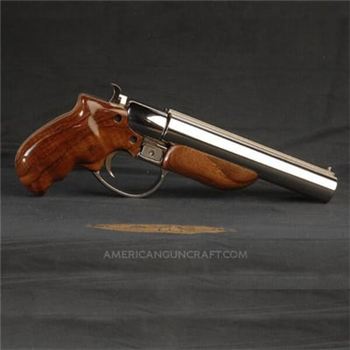 American Gun Craft Diablo 12 Gauge Pistol Nickel, 6 inch barrel with Rosewood Finish Grips - No FFL Required - Ships to your home! - $629 - $629.00