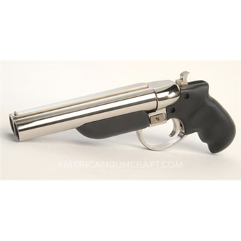 American Gun Craft Diablo 12 Gauge Muzzleloader Pistol 6" barrel, Nickel with Black Finish Grips - No FFL Required - Ships to your home! - $629 - $629.00