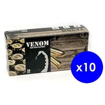Venom 9mm 115 Grain Full Metal Jacket Centerfire Pistol Ammo, 500 Rounds - $171.90 (Free S/H over $49 + Get 2% back from your order in OP Bucks) - $171.90
