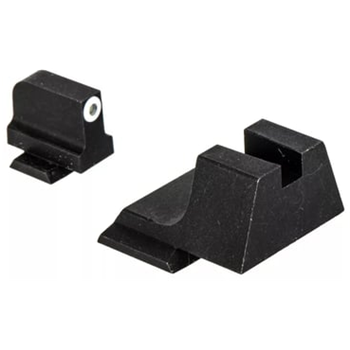 Night Fision Perfect Dot Suppressor Height Night Sight Set - M&amp;P - Square Notch - White/Blank - Tritium - $69.99 - $69.99