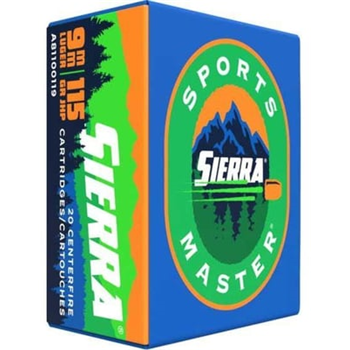 Sierra Sports Master 9mm Ammo 115 Grain JHP 20rds - A81100119 - $6.99 - $6.99