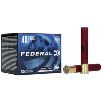 Federal Ammo Game-Shok Hi-Brass 410 Gauge 3" 6 Shot Shotshells 25 Round - $18.99 - $18.99