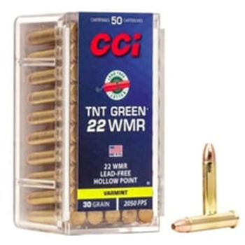 CCI .22 WMR 30gr TNT Green HP Ammo - 50 rounds - $17.99 ($8.99 Flat Rate Shipping) - $17.99