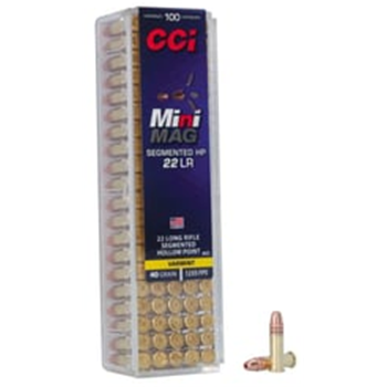 CCI Mini-Mag Brass .22 LR 40Gr SHP Ammo - 100 rounds - 36CC - $10.99 ($8.99 Flat Rate Shipping) - $10.99