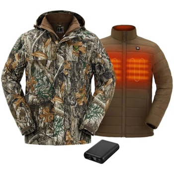 TideWe Men's 3-in-1 Heated Jacket with Battery Pack, Winter Coat Set with Inner Jacket Next Camo G2 - $109.99 + Free S/H - $109.99