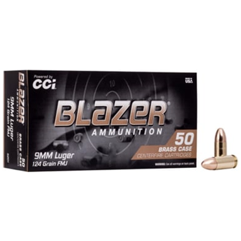 CCI 5201 Blazer Brass 9mm 124 gr Full Metal Jacket 250 Rnd - $75 - $75.00