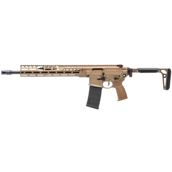 Sig Sauer MCX Spear LT 5.56x45mm 16" 30+1, Coyote, OEM Grip/Folding Stock, Rocksett Sig QD Suppressor Ready Flash Hider, Adj. Gas Block - $2499.99 - $2,499.99