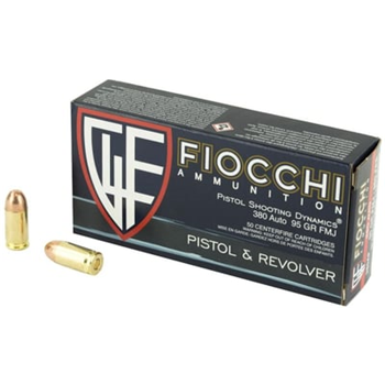 Fiocchi .380 Auto/ACP 95gr FMJ Ammunition 50rds - 380AP - $14.99 - $14.99