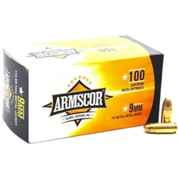Armscor 9mm ARM50444 115 Grain Full Metal Jacket Ammunition 1200rd Case - $329.99 (Free S/H over $175) - $329.99