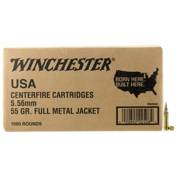 Winchester 5.56 Bulk Ammo 55 Gr FMJ, 1000rds - WM1931000 - $549.99 - $549.99