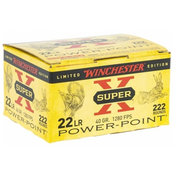 Winchester Super-X .22 Long Rifle 40 Grain Copper Plated Hollow Point Brass Cased - $22.49 (Free S/H over $49 + Get 2% back from your order in OP Bucks) - $22.49