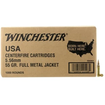 Winchester Ammo WM1931000 USA 5.56x45mm NATO 55 gr Full Metal Jacket (FMJ) 1000 Bx/ (Value Pack) - $519 ($8.99 Flat Rate Shipping) - $519.00