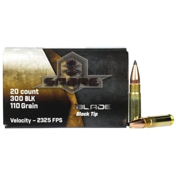 AAC "Sabre Blade Black Tip" 300 Blackout 110 Grain 20rd Box Ammunition - $12.99 - $12.99