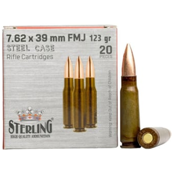 STERLING 7.62x39 123Gr Steel Case Ammunition 1000 Round CASE - $462.99 ($12.99 S/H) - $462.99