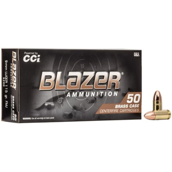 CCI Blazer Brass 9mm 115gr FMJ 50 Rnds - $12.99 - $12.99