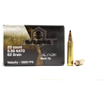 AAC "Sabre Blade Black Tip" 5.56 NATO 62 Grain 20rd Box Ammunition - $11.99 - $11.99