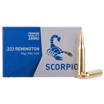 STV Technology Scorpio 223 Remington 55gr FMJ Ammo Box of 20 - $9.99 - $9.99