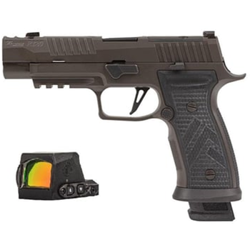 SIG SAUER P320 AXG Legion 9mm 3.9" 21rd Pistol w/ Romeo X Pro 3 MOA Red Dot Grey - $1749.99 (Free S/H on Firearms) - $1,749.99