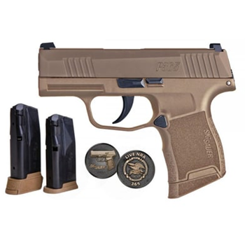 SIG SAUER P365 9mm 3.1in Coyote Tan 12rd - $469.99 (Free S/H on Firearms) - $469.99