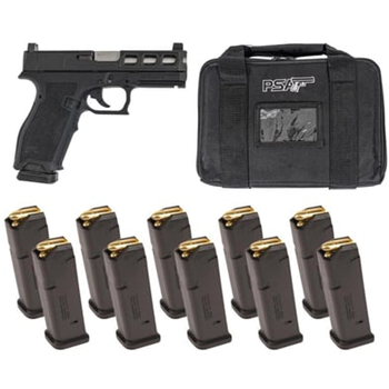 PSA Dagger Full Size - S 9mm SW3 RMR Pistol With Stainless Non-Threaded Barrel With10 -17rd Magazines and Bag, Black - $399.99 - $399.99
