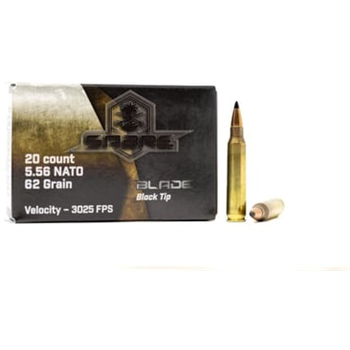 AAC "Sabre Blade Black Tip" 5.56 NATO 62 Grain 20rd Box Ammunition - $11.99 - $11.99