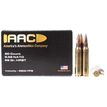 AAC 5.56 NATO 69 Grain OTM 20rd Box Ammunition - $10.99 - $10.99
