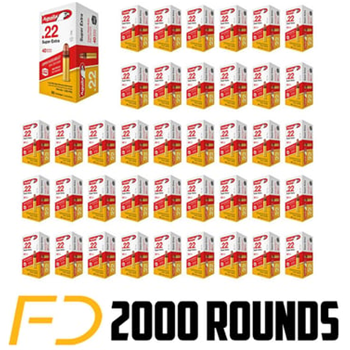 Aguila Standard 22LR High Velocity 40gr Solid Point 2000 rounds (40 boxes of 50) - $109.38 - $109.38