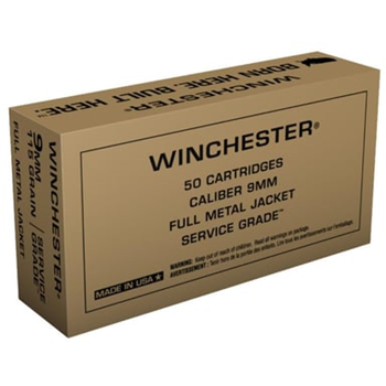 Winchester Service Grade 9mm Ammo 115 Grain FMJ 50rds - $11.99 - $11.99