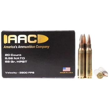 AAC 5.56 NATO 69 Grain OTM 20rd Box Ammunition - $10.99 - $10.99