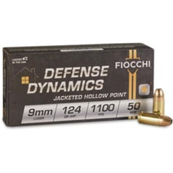 Fiocchi 9mm 124 Grain JHP Ammo - 1000 round case - 9APBHP - $359.99 (Free S/H over $175) - $359.99