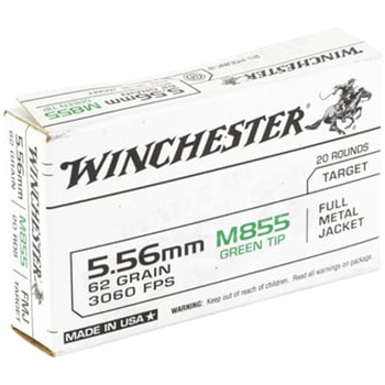Winchester 5.56x45mm 62Gr Green Tip 20 Rounds - $10.99 - $10.99