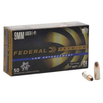 Federal Premium 9mm 124 Grain +P HST JHP 100Rnd - $53 - $53.00
