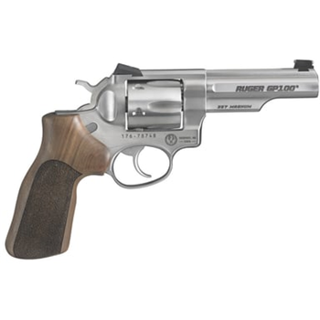 Ruger GP100 Match Champion .357 mag 4" Hogue Stippled Hardwood Grip Satin Stainless 6 Rd - $799.99 - $799.99
