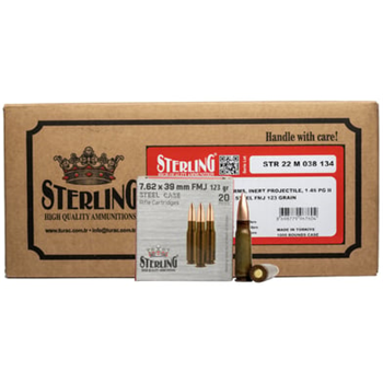 STERLING 7.62x39 123Gr Steel Case Ammunition 1000 Round CASE - $462.99 ($12.99 S/H) - $462.99