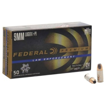 Federal Premium 9mm Luger 124 Grain +P HST JHP 1000Rnd - $525 - $525.00