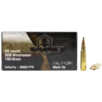 AAC "Sabre Blade Black Tip" 308 Winchester 150 Grain 20rd Box Ammunition - $16.99