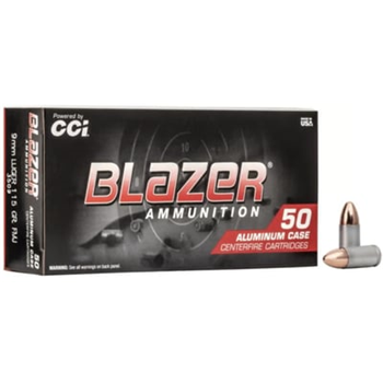 CCI Blazer Ammunition 9mm 115 grain Full Metal Jacket Aluminum 1000 Round Case - $200