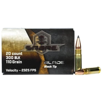 AAC "Sabre Blade Black Tip" 300 Blackout 110 Grain 20rd Box Ammunition - $12.99 - $12.99