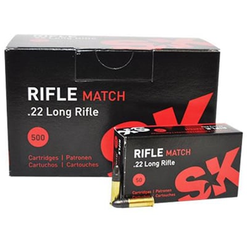 SK Rifle Match 22 LR 40 Grain 500 Round Brick - $114.99 - $114.99