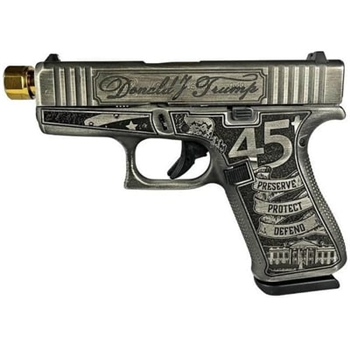 Glock 43x Custom "Trump" Grey 9mm 4" Barrel 10-Rounds Threaded Barrel - $699.99 ($9.99 S/H on Firearms / $12.99 Flat Rate S/H on ammo) - $699.99