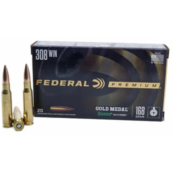 Federal Gold Medal Match 308 Win 168 Grain SMK 200 Rnd - $259.99 - $259.99