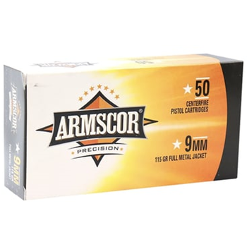 Armscor USA 9mm 115gr FMJ 50 Rounds - $11.89 - $11.89