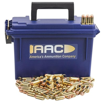 AAC .45 ACP Ammo 230 Grain FMJ 250rd With AAC Blue 30 Cal Ammo Can - $114.99 - $114.99
