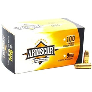 Armscor 9mm ARM50444 115 Grain Full Metal Jacket Ammunition 1200rd Case - $289.95 (Free S/H over $175) - $289.95